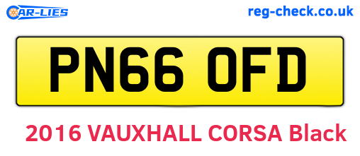 PN66OFD are the vehicle registration plates.