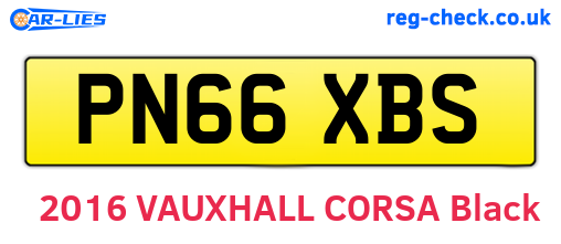 PN66XBS are the vehicle registration plates.