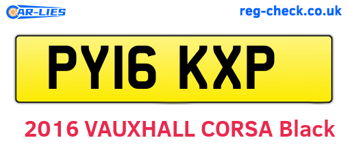 PY16KXP are the vehicle registration plates.