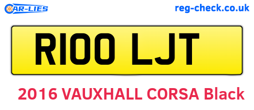 R100LJT are the vehicle registration plates.