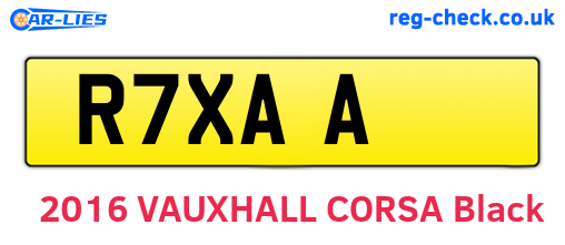 R7XAA are the vehicle registration plates.
