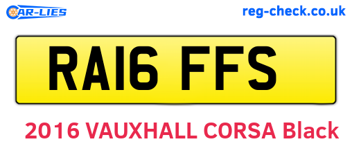 RA16FFS are the vehicle registration plates.