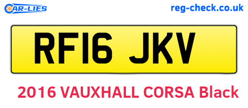 RF16JKV are the vehicle registration plates.