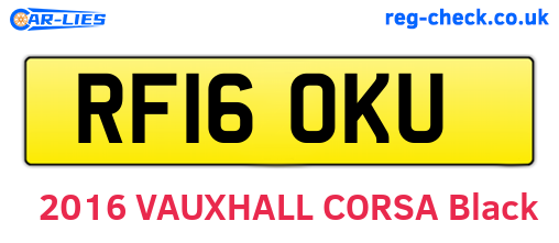 RF16OKU are the vehicle registration plates.