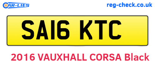SA16KTC are the vehicle registration plates.