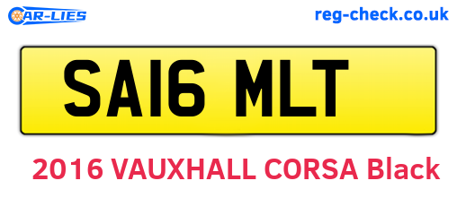 SA16MLT are the vehicle registration plates.