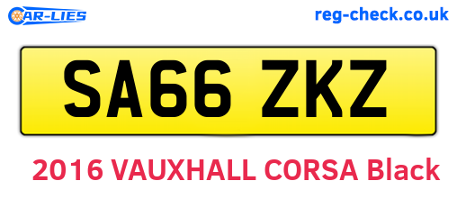 SA66ZKZ are the vehicle registration plates.