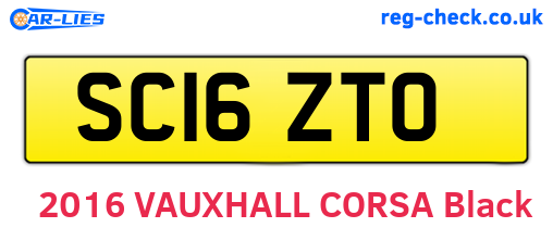 SC16ZTO are the vehicle registration plates.