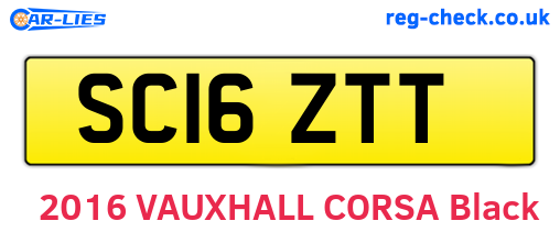 SC16ZTT are the vehicle registration plates.
