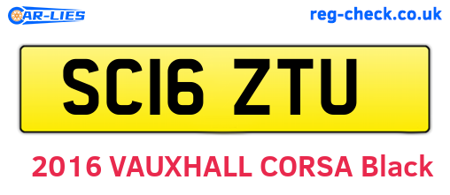 SC16ZTU are the vehicle registration plates.