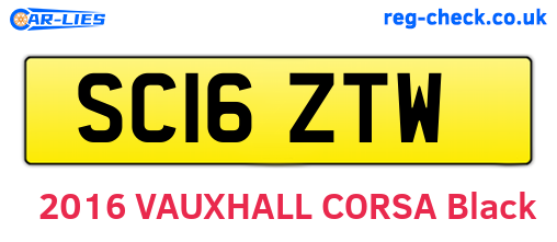 SC16ZTW are the vehicle registration plates.