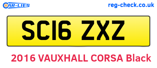 SC16ZXZ are the vehicle registration plates.