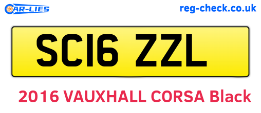 SC16ZZL are the vehicle registration plates.