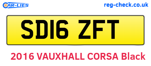 SD16ZFT are the vehicle registration plates.