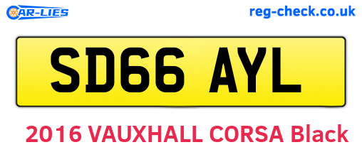 SD66AYL are the vehicle registration plates.