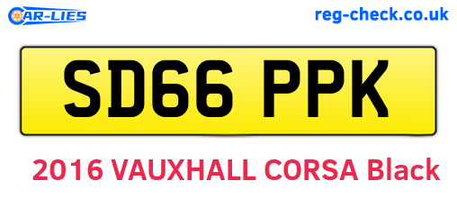 SD66PPK are the vehicle registration plates.