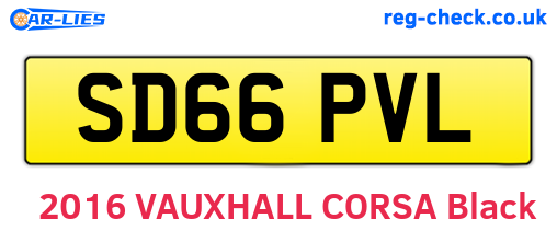 SD66PVL are the vehicle registration plates.
