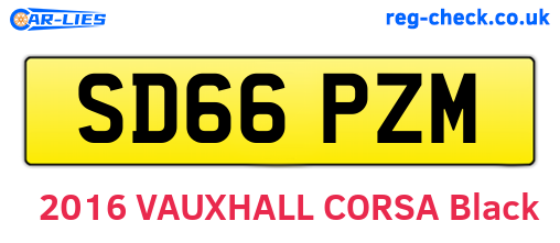 SD66PZM are the vehicle registration plates.