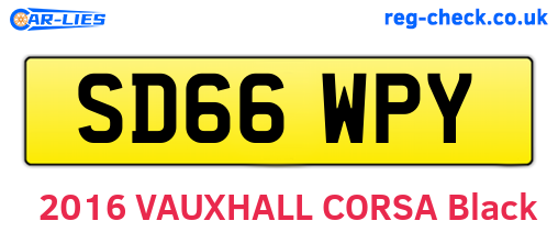 SD66WPY are the vehicle registration plates.