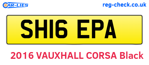 SH16EPA are the vehicle registration plates.