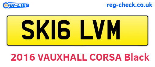 SK16LVM are the vehicle registration plates.