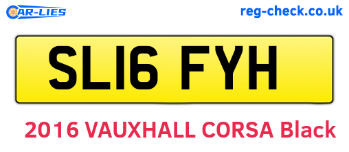 SL16FYH are the vehicle registration plates.