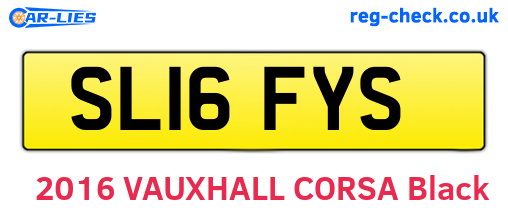 SL16FYS are the vehicle registration plates.