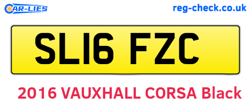 SL16FZC are the vehicle registration plates.