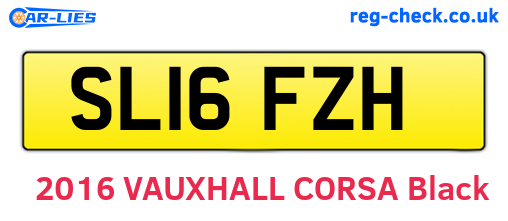 SL16FZH are the vehicle registration plates.