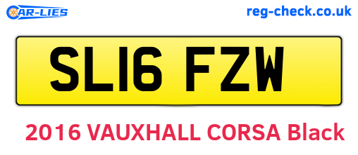 SL16FZW are the vehicle registration plates.