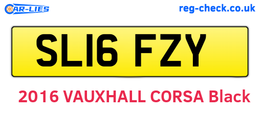 SL16FZY are the vehicle registration plates.