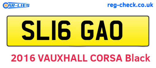 SL16GAO are the vehicle registration plates.