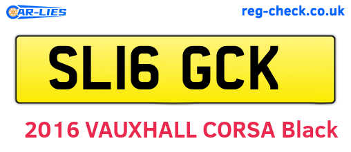 SL16GCK are the vehicle registration plates.