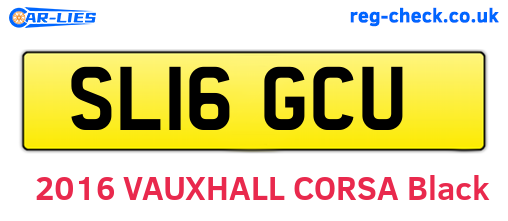 SL16GCU are the vehicle registration plates.