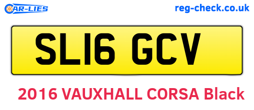 SL16GCV are the vehicle registration plates.