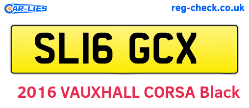 SL16GCX are the vehicle registration plates.