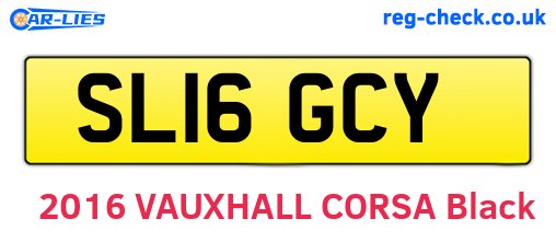 SL16GCY are the vehicle registration plates.