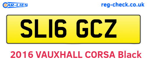 SL16GCZ are the vehicle registration plates.