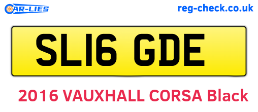 SL16GDE are the vehicle registration plates.