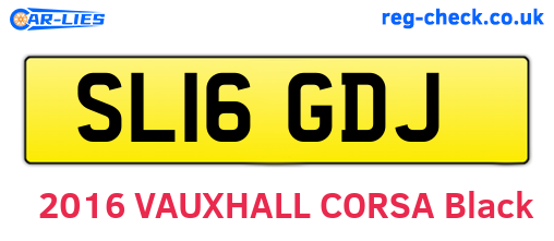 SL16GDJ are the vehicle registration plates.
