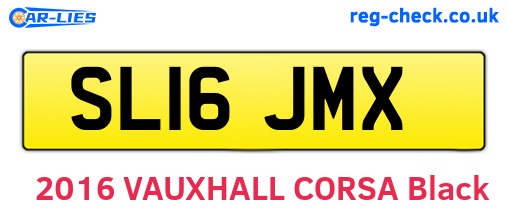 SL16JMX are the vehicle registration plates.