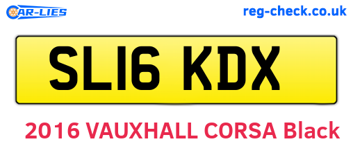 SL16KDX are the vehicle registration plates.