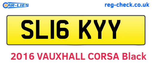 SL16KYY are the vehicle registration plates.