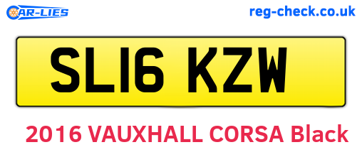 SL16KZW are the vehicle registration plates.