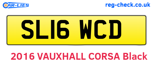 SL16WCD are the vehicle registration plates.