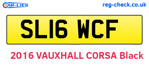 SL16WCF are the vehicle registration plates.