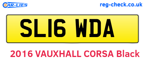 SL16WDA are the vehicle registration plates.