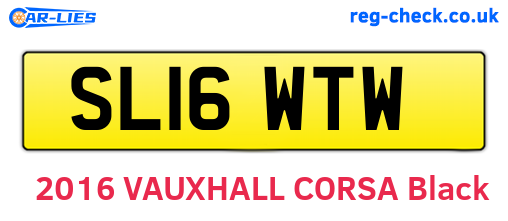 SL16WTW are the vehicle registration plates.