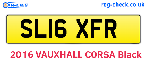 SL16XFR are the vehicle registration plates.