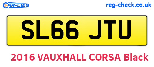SL66JTU are the vehicle registration plates.